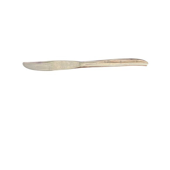 Vintage Superior Stainless Steel Dinner Knife With Starburst Design - Picture 1 of 3